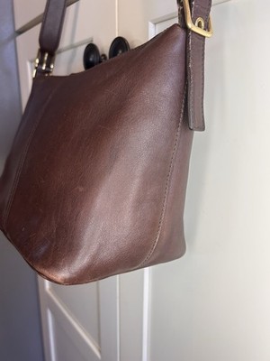 VINTAGE COACH LEGACY Mahogany BROWN LEATHER BAG F23-9883 BUCKLE