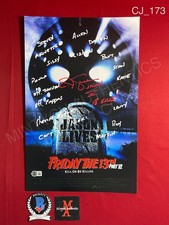 CJ C.J. Graham signed Friday the 13th 11x17 photo Jason Voorhees Beckett COA