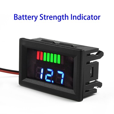 12V-60V LED Digital Voltmeter Voltage Meter Battery Monitor Gauge Auto Marine DE