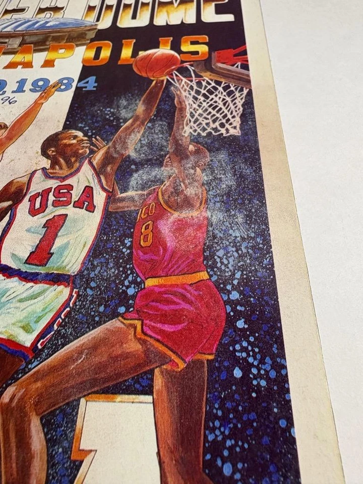 Baloncesto Olímpico de Estados Unidos 1984 vs NBA All Stars Programa Michael Jordan Hombres y Mujeres Foto 3 de 4