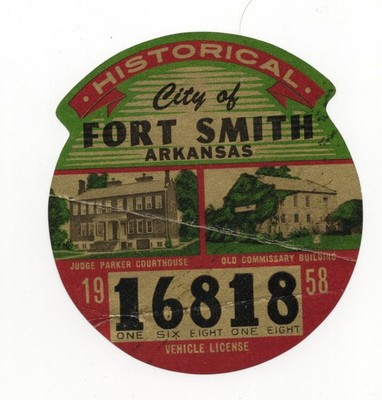 C1950s - Fort Smith Arkansas Car Window Decal - XL2P