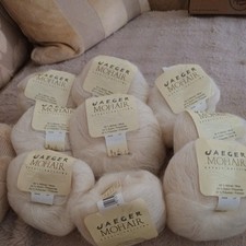 Jaeger VINTAGE Mohair 56% - 9 X 25 g  DK Balls, cream /ivory ART J227 SHADE 502