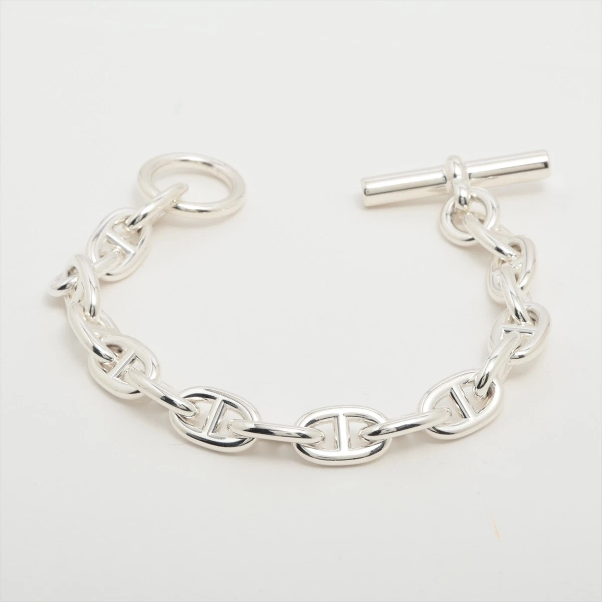 Bracciale Hermès Chaîne d'Ancre MM 17 cornici argento 925 61 5g