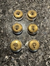 Antique Light Switches Toggle 1way 1 Gang Brass & Ceramic Crabtree & Telac 1900s