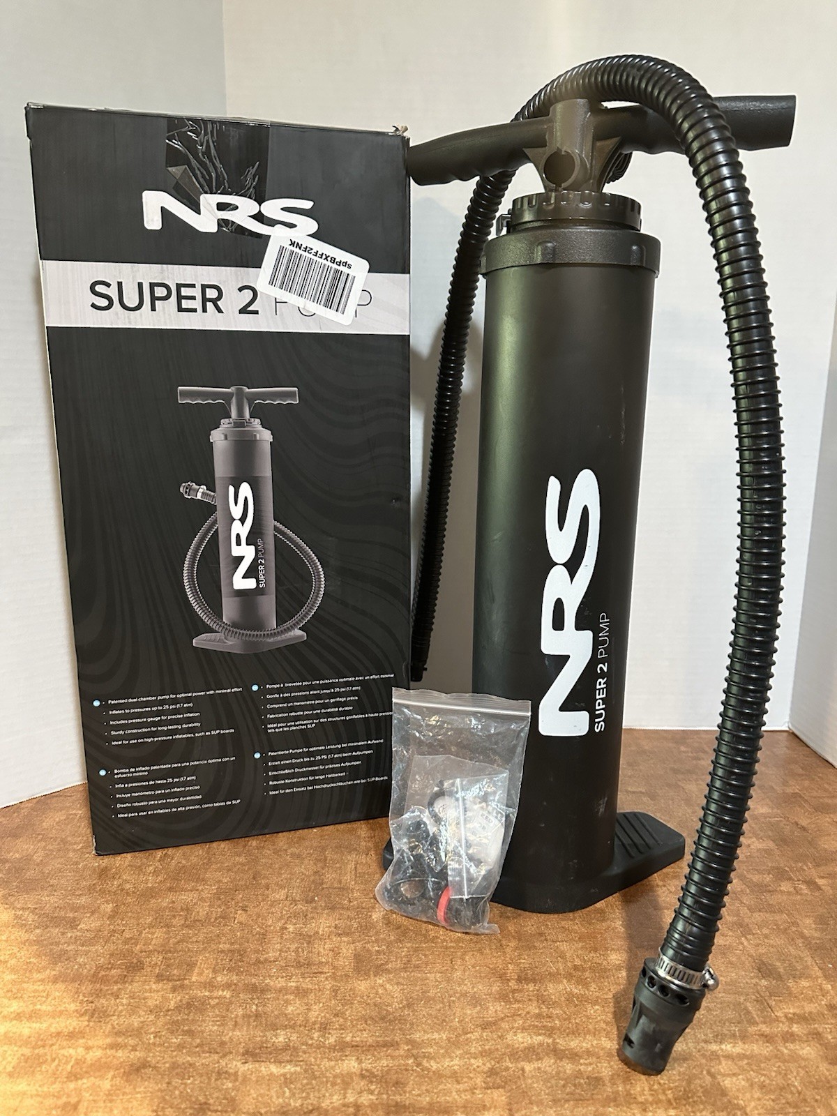 NRS Super 2 Pump Paddling Rafting Water Sports Pump - 25psi -Original Box