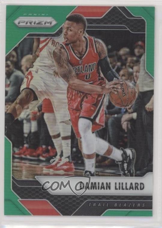 2016-17 Panini Prizm Green Prizm Damian Lillard #271 2h4