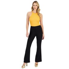INC Womens 10 Deep Black Pull On High Rise Flare Leg Jeans NWT AW43