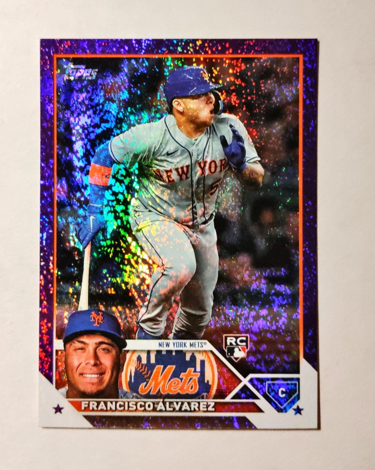 Francisco Alvarez 2023 Topps RC #644 Rookie PURPLE FOILBOARD 754/799 Series 2 C6