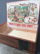 Antique Wooden Cigar Box Ishpeming Mi., Jaedecke Bros. Cigar Factory Royal Sport