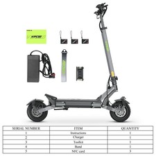 VIPCOO VS6 PRO Electric Scooter 250W 52V 20.8Ah Off Road E-Scooter 65km Range UK