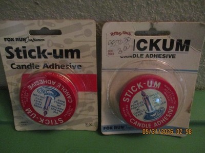 2 FOX RUN CRAFTSMEN STICK-UM CANDLE ADHESIVE (MADE IN USA)