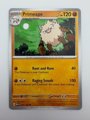 #057/165 Primeape Normal Uncommon - Pokémon Scarlet & Violet 151 English NM