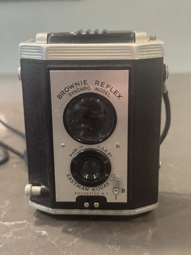 Vintage 1940’s Kodak Brownie Reflex Synchro Model by Eastman Kodak Usa With Case