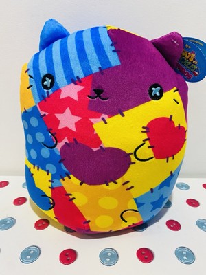 New Cats vs Pickles #230 8  Crazy Quilt Cat Bean Bag Cute Plush