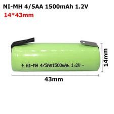 1500Mah Replacement Battery for Braun Oral B 43mm x 14mm Ni-MH Type 3756 3754