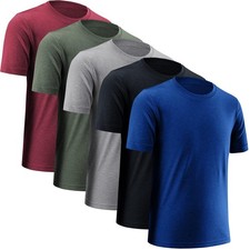 Boys' Athletic Shirts Performance Sports T-Shirts Moisture Wicking Shirts for...
