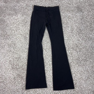 Alo Pants Womens Medium Black Flare Sweatpants Drawstring Yoga Gym