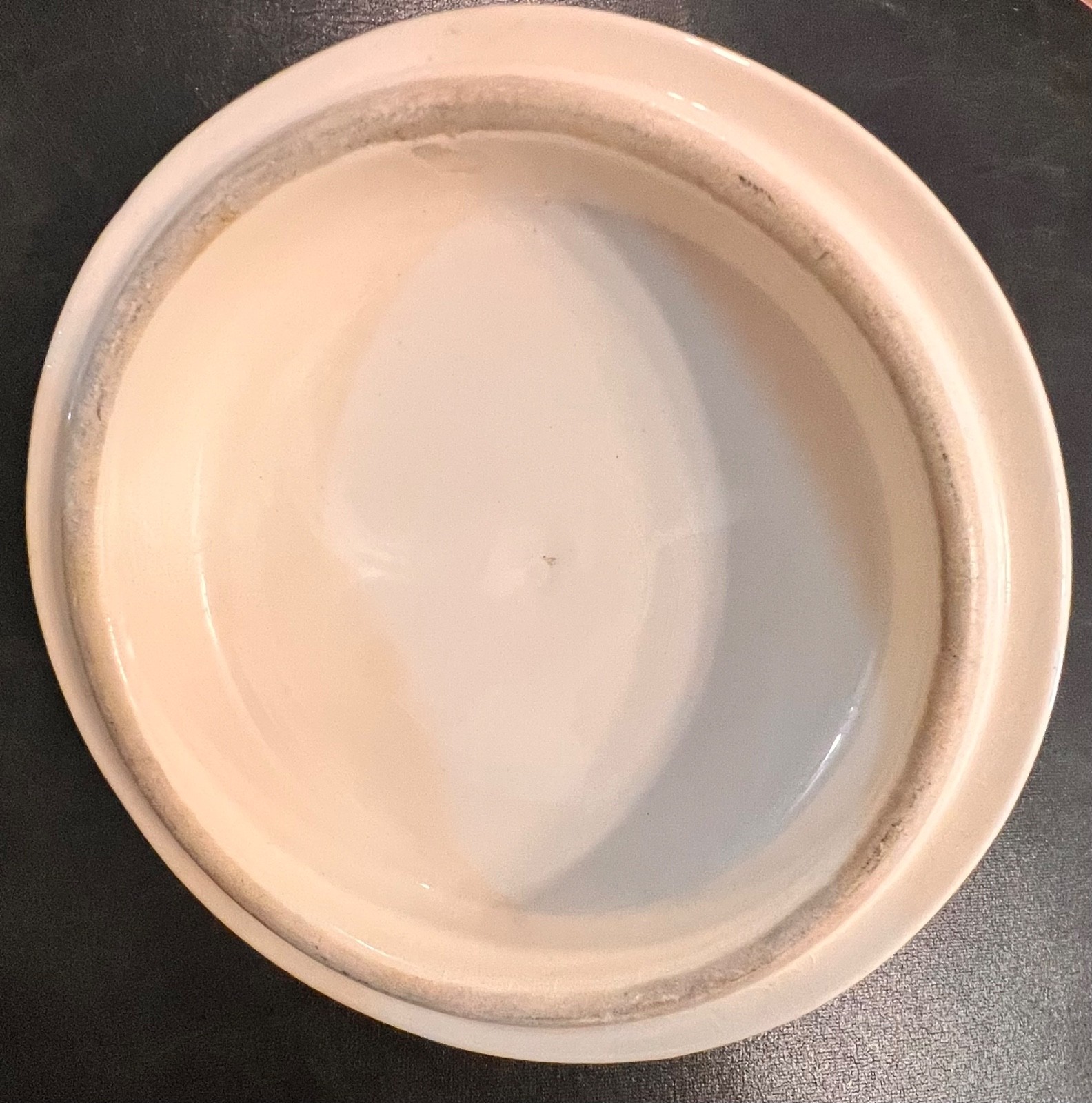 VTG LOS ANGELES POTTERIES “COOKIES ALL OVER” w/Walnut Lid Cookie Jar