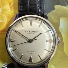 VINTAGE C.S.BENFORD RUISLIP MECHANICAL MEN WRISTWATCH SWISS  MADE