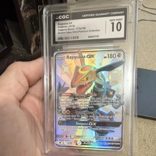 Pokémon Rayquaza GX Secret Rare Holo CGC 10 SM-Celestial Storm 177a/168