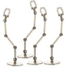4 Pcs Action Model Figurine Display Stand Plastic Figure Holder Support