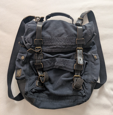Belstaff Bag Colonial Messenger Backpack Rucksack Canvas Malenotti