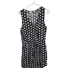 Cat Face Print Dress XL Sleeveless Button Front Whimsy Animal Lover Quirky Cute