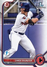 2022 Bowman Draft Prospect Rookie Chase DeLauter #49 Guardians 1st Edition