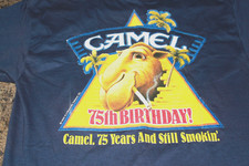 Joe Camel Cigarette 75th Birthday 1988 Vtg T-shirt Men  s L 42-44  New
