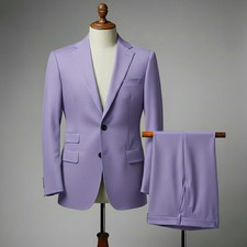 Men  s Slim Fit Suit 2 Piece  Elegant Groom Tuxedo Wedding Prom  Office Wear