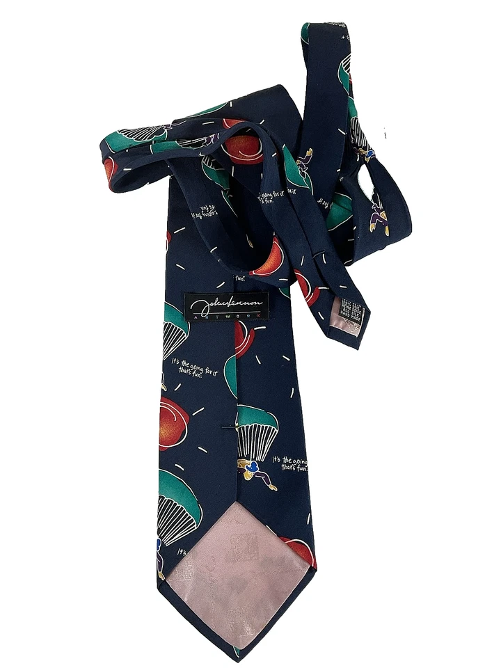 Gravata John Lennon arte 100% seda céu azul mergulho It’s The Going For It - Imagem 4 de 4