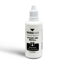 Stampmate Premium Refill Ink for Self-Inking Stamps and Stamp 2 oz, Black