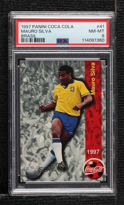 1997 Panini Coca-Cola Team Brazil Mauro Silva #41 PSA 8 g6p