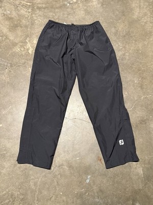 Pantalon De Pluie FootJoy DryJoys Homme - Taille 2XL (XXL) - Noir, Résistant à L'eau, Avec Poches - Occasion Très Bon état