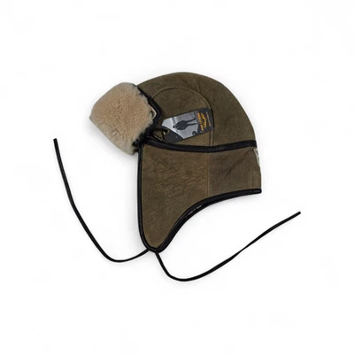 PME Legend PAC2410900-8225 Lammy-Fliegermütze Lederhaupe Größe One Size