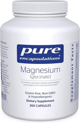 Pure Encapsulations Magnesium (Glycinate) 120 Mg, 360 Capsules EXP 04/29