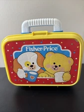1992 Fisher Price Meal Plastic Lunch Box w Food Items & Cup *TODDLER FUN*