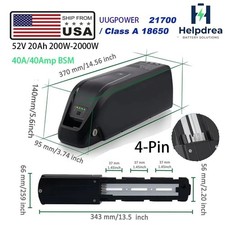 52V 20AH Hailong Ebike Battery for 200W-2000W Electric Motor Bike BMS Charger