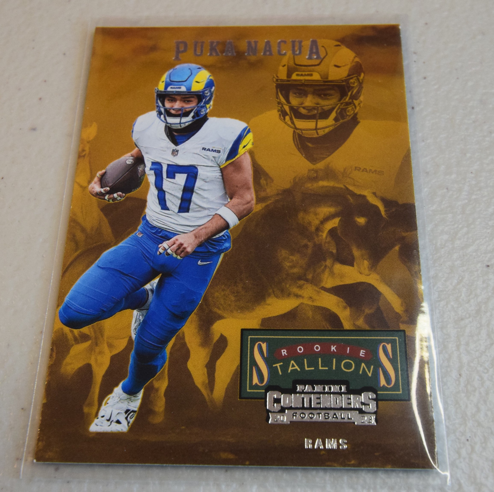 2023 Panini Contenders #19 Puka Nacua Rookie Stallions Bronze