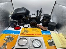 Praktica LTL 3 35mm Film Camera Bundle   3 Lenses  Teleconverter  Manuals