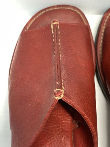 Cole Haan Country Red Leather Slip On Mule Sandals Shoes Sz 8B - Picture 7 of 10