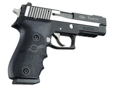 Hogue 20000 Sig Sauer P220 American Rubber Finger Grooves Black