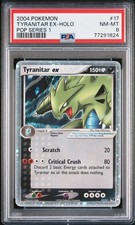 PSA 8 Pokemon Tyranitar ex Holo Rare POP Series 1 #17/17 RARE 🔥 Vintage 💎