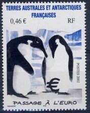 stamp / TIMBRE DES T.A.A.F. N° 348 ** PASSAGE DE L'EURO FAUNE