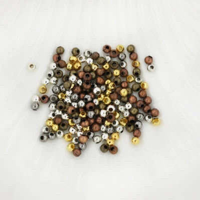 500 Spacer Beads Assorted Bronze, Silver, Gold, and Copper Tone 3mm Size - FD372 - Image 1 of 2