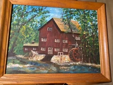 M.E.S 1966 "The Old Mill" Oil Painting - Signed And Framed