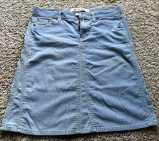 Gap 1969 A-Line Knee Length Corduroy Skirt Womens 10, baby blue