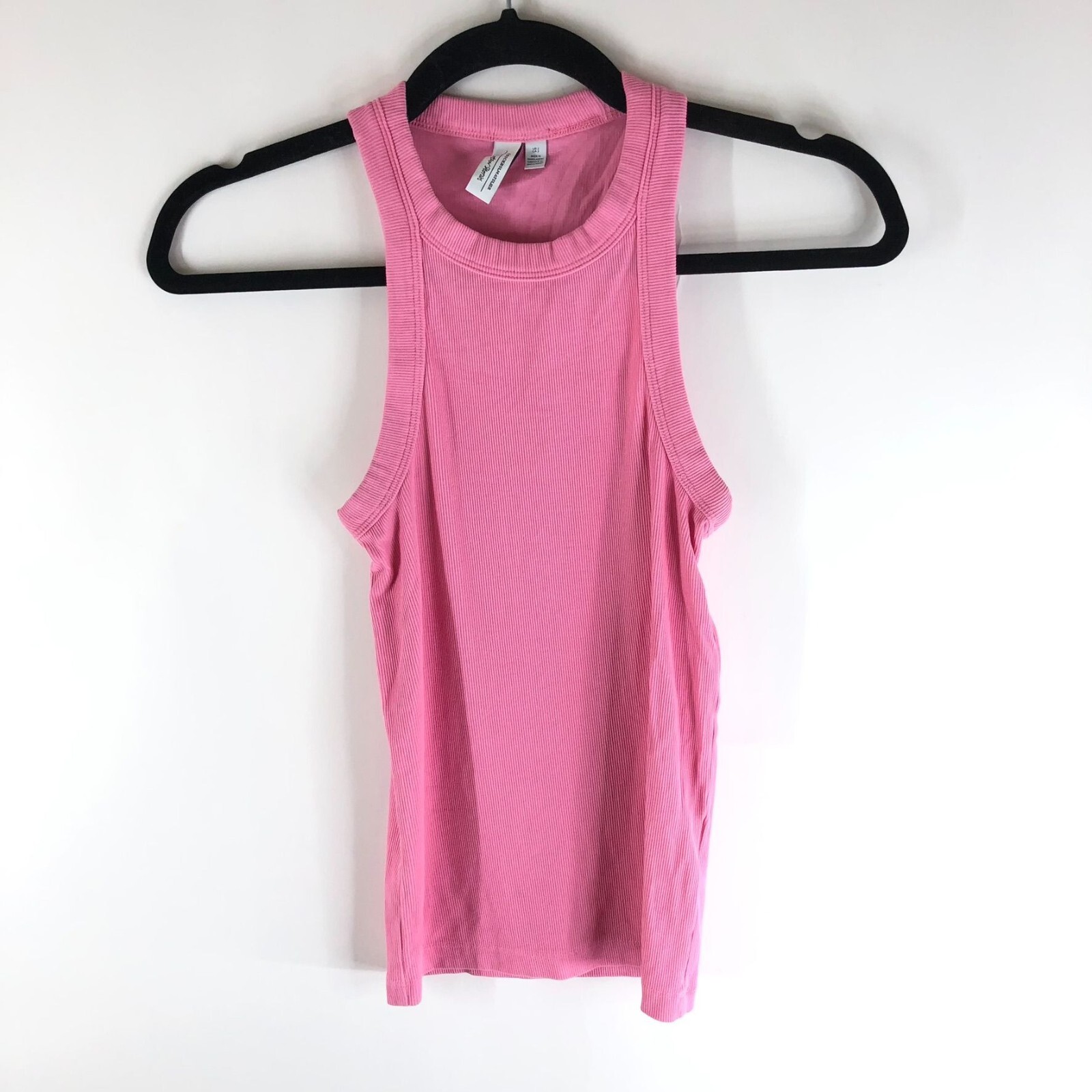 ALTRA & Other Stories pullover canotta rosa senza maniche misto cotone a costine taglia 2