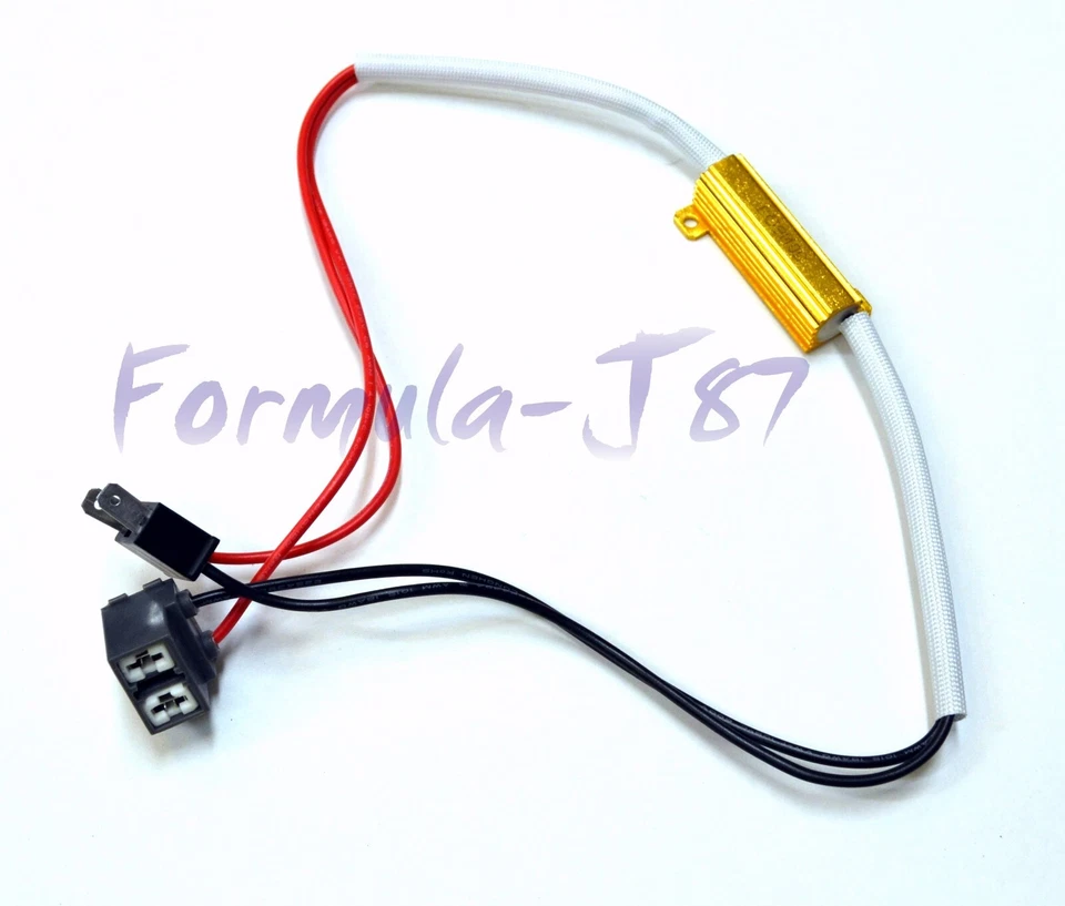 Wire LED Resistor Canceler Error Decoder H7 Head Light High Beam Bulb Flicker - Image 3 of 4