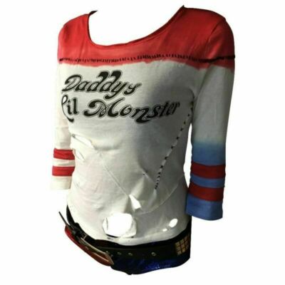 Cosplay Suicide Squad Harley Quinn T-shirt Daddy's Lil Monster